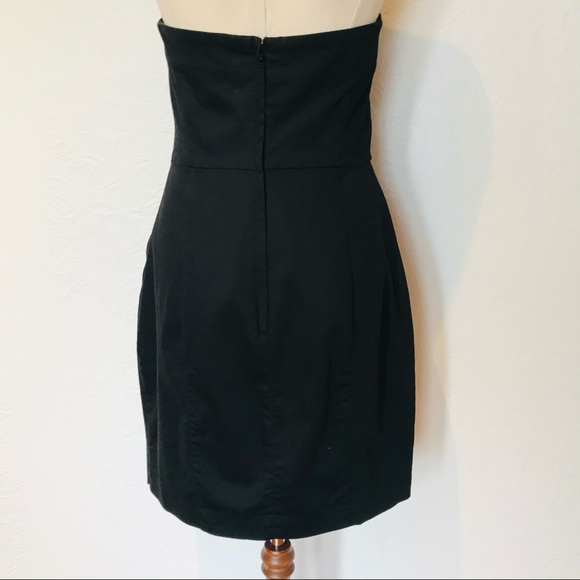 H&M Black Strapless Dress Size 8 Cocktail Party Event Evening Going Out Club - Picture 4 of 7